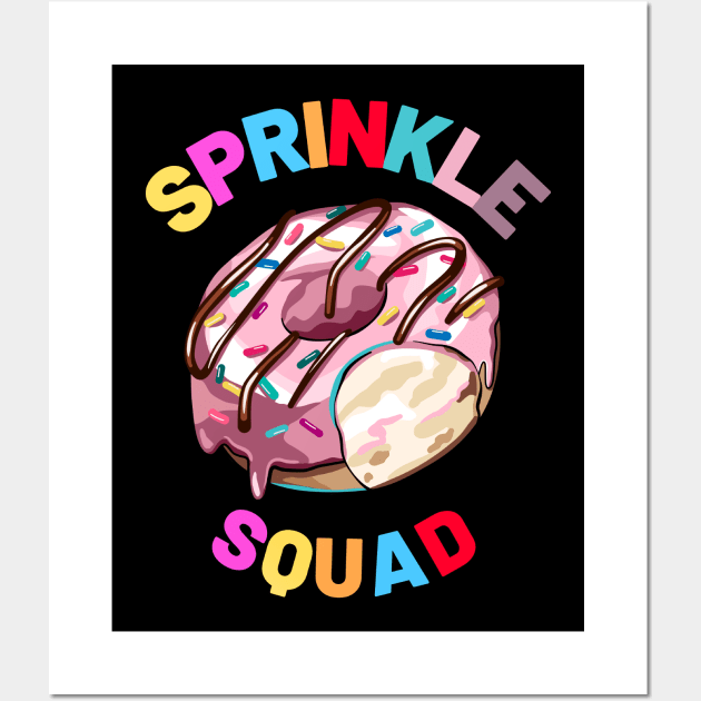 Sprinkle Squad Donut Lover Matching Birthday Party Wall Art by AE Desings Digital